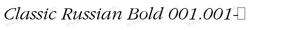 Classic Russian Bold 001.001字体转换